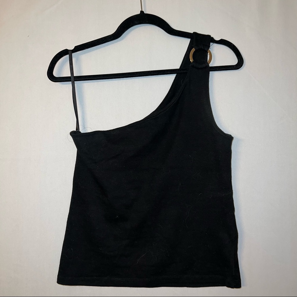 Y2K One Shoulder Ring Detail New York & Co tank top size medium